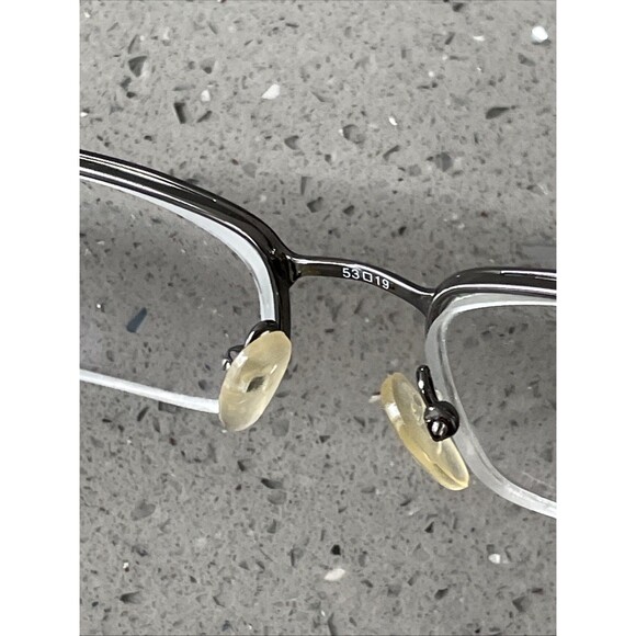 JACKSON PERRY EYEGLASSES FRAMES ONLY Ivan BLK black 53-19-135 half rim rectangle - Picture 12 of 14